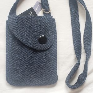 NWT Authentic Harris Tweed Crossbody Bag